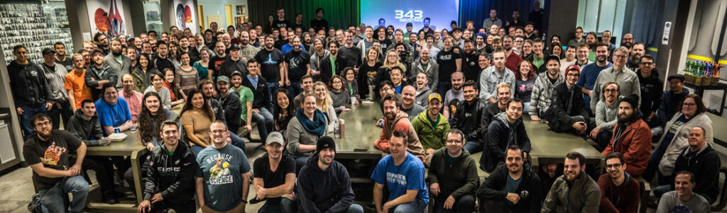 A photo of the people who work at 3 4 3 Industries.