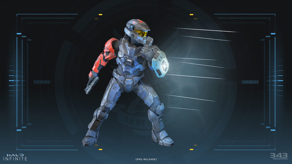 An in-engine render of a Spartan using the Repulsor.