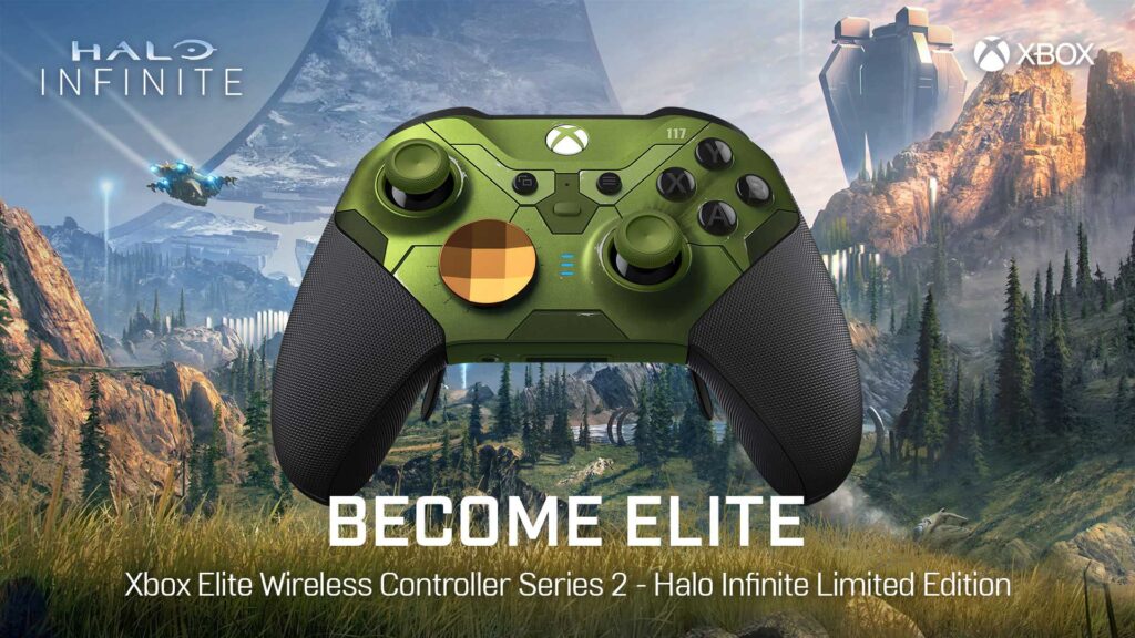 Halo Infinite themed Xbox Elite Series 2 controller