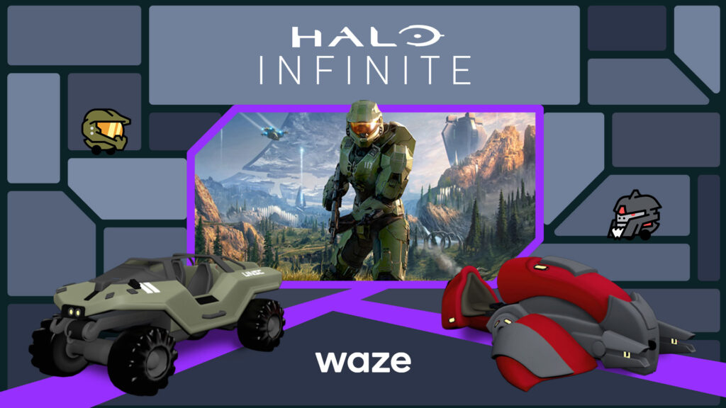 Promotional image of Halo x Waze crossover