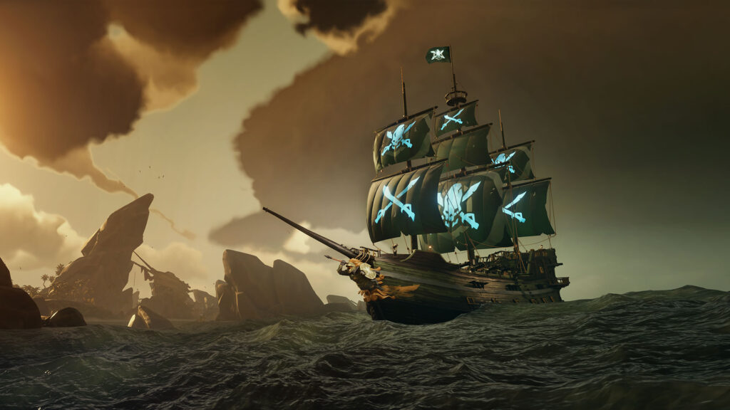 Image of Halo themed "Noble Spartan Sails" for Sea of Thieves