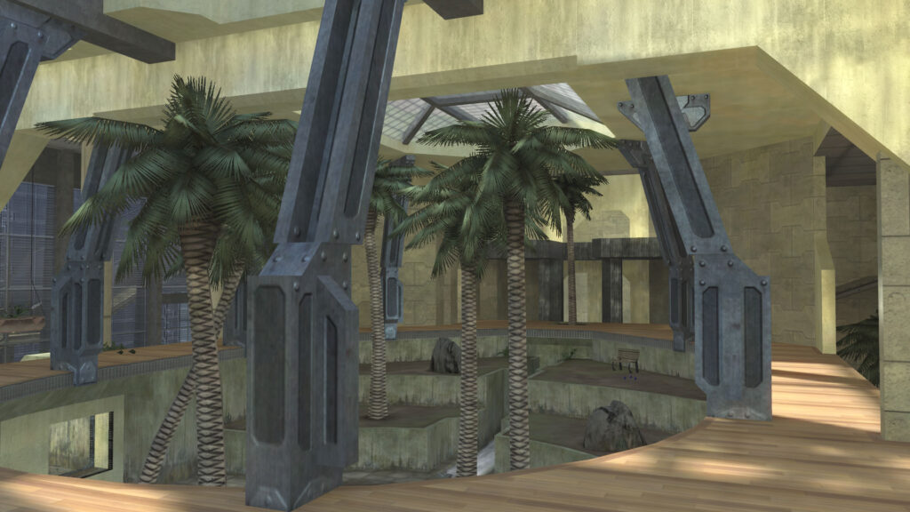 Screenshot of Halo 2 MP map Ivory Tower