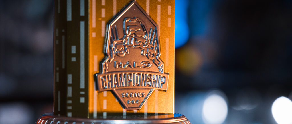 Close up of a new Halo Infinite trophy for HCS