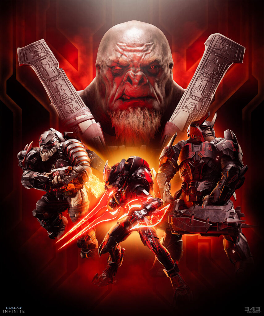 The Hand of Atriox, featuring Escharum (top), Hyperius (left), Jega ‘Rdomnai (center), and Tovarus (right)