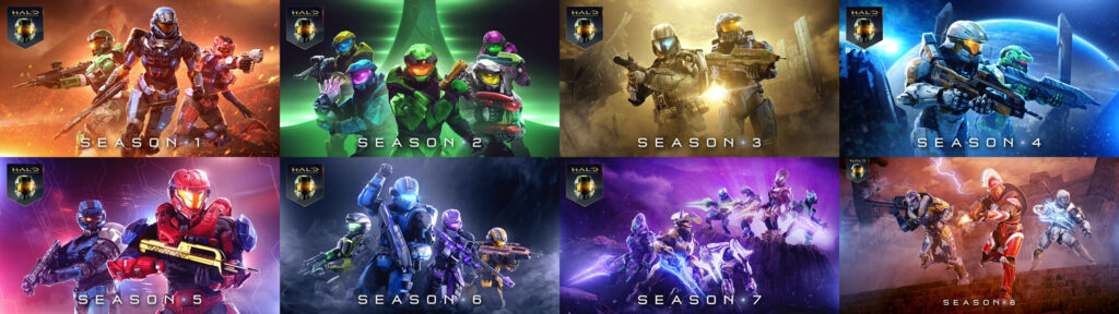Complete key art image for all eight MCC seasons.
