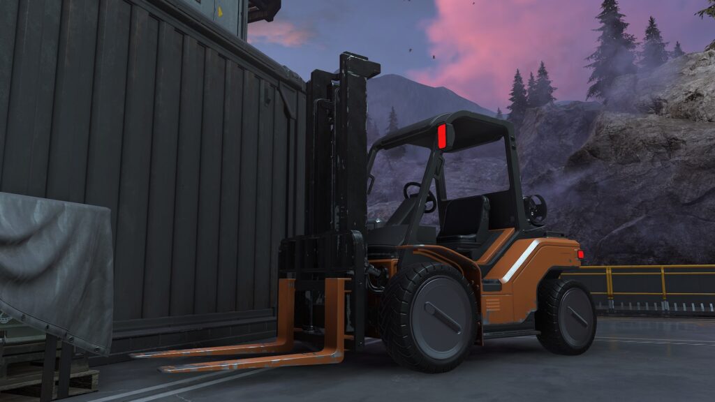 In-game image of Traxus SL-5 cargo transporter (forklift)