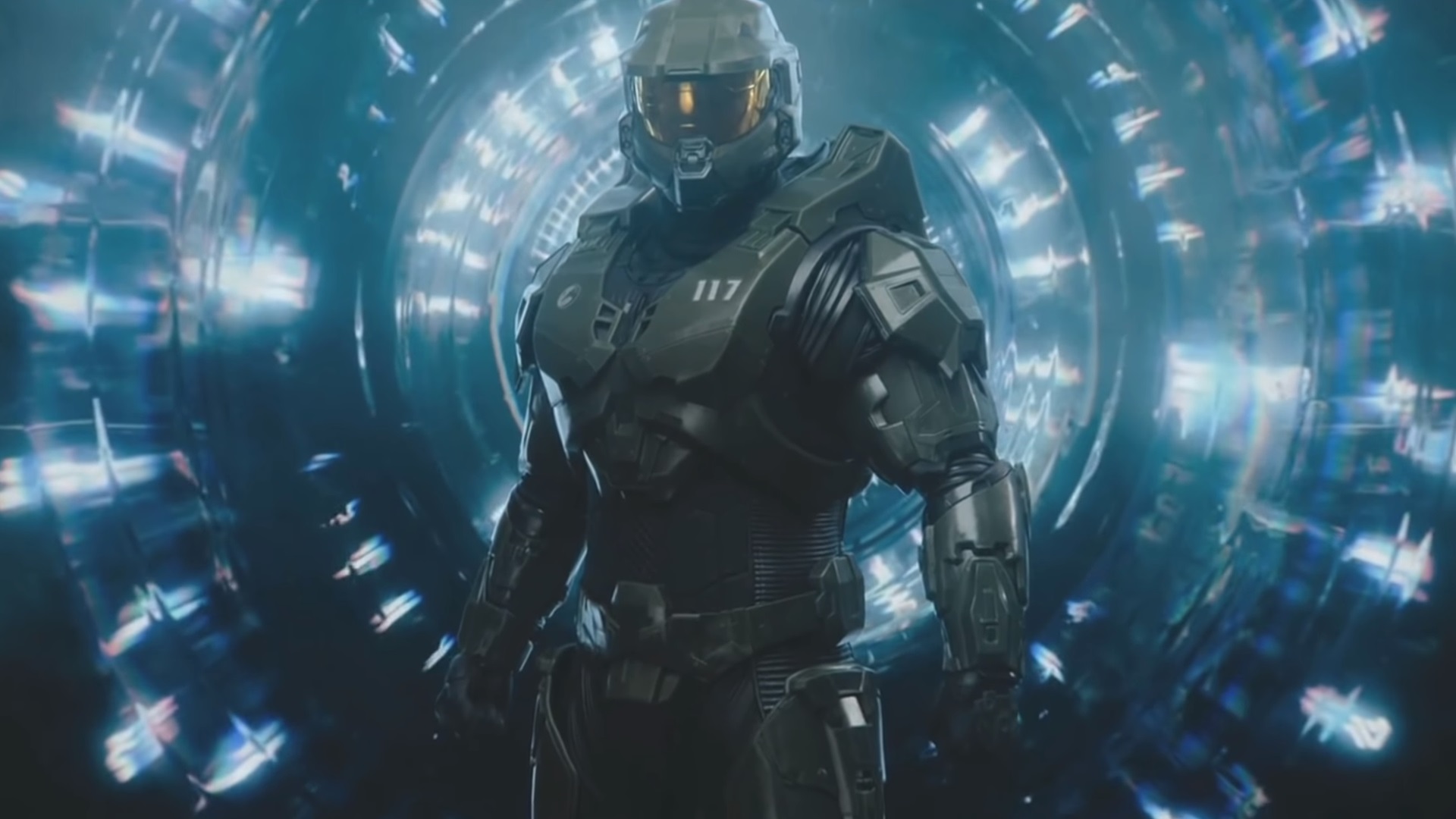 Master Chief in the intro sequence of the Halo TV series.