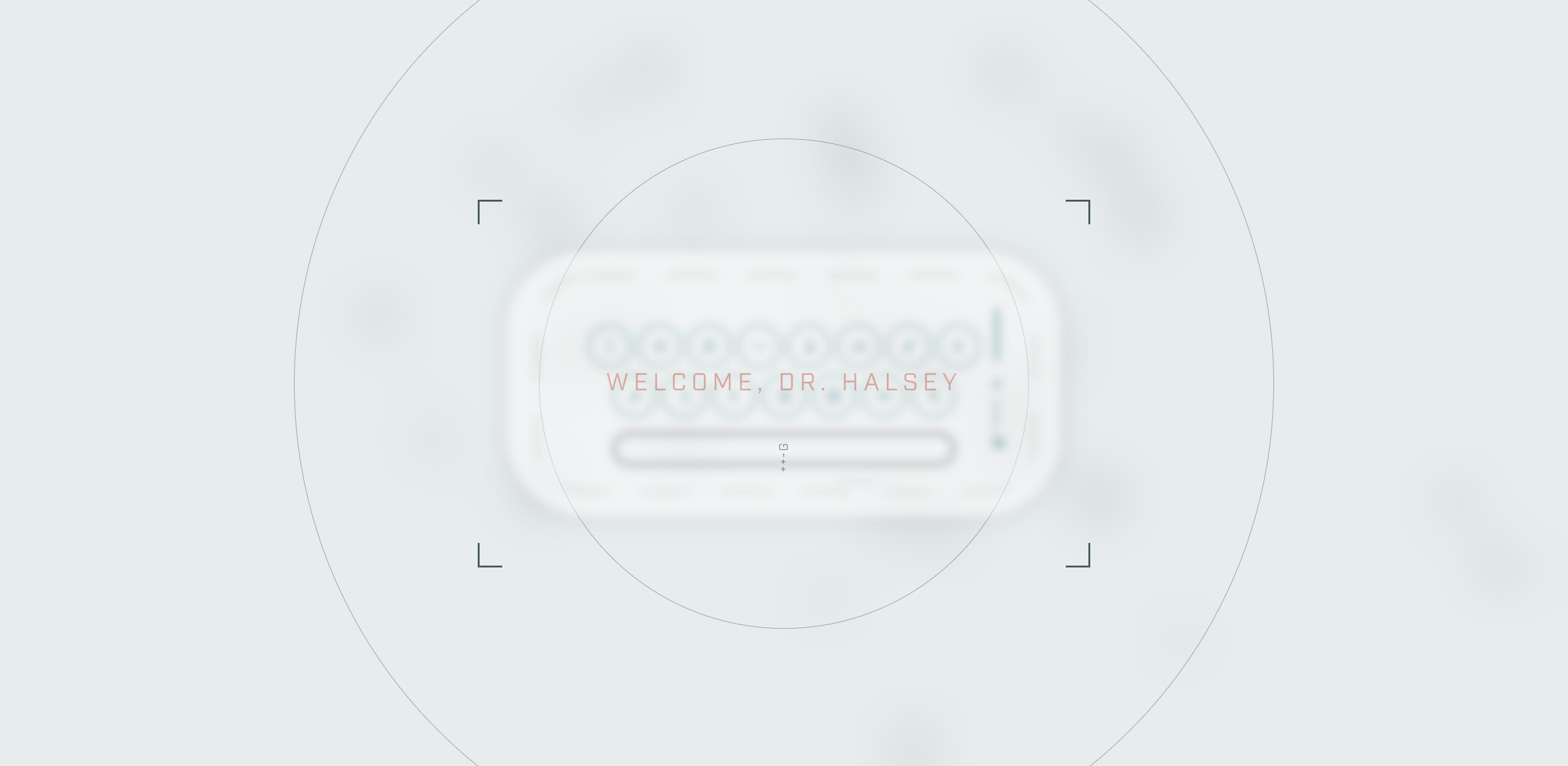 Entry screen for Dr. Halsey's computer.