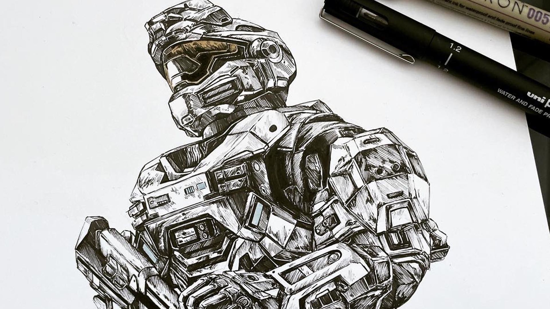Halo 4 Spartan Drawing