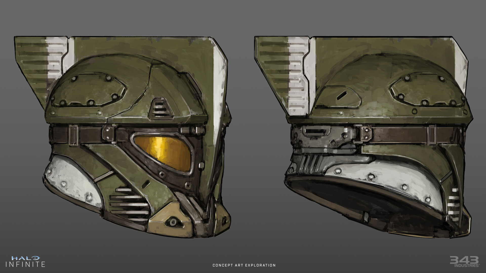 Concept art exploration of SKY MARSHAL helmet