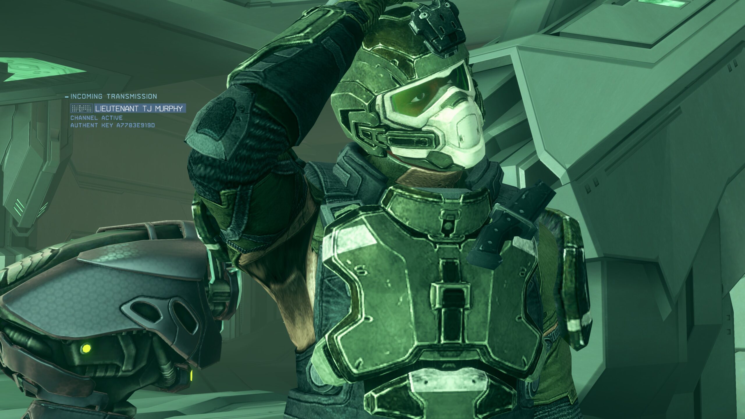 In-game image from Halo 4's Spartan Ops of TJ Murphy
