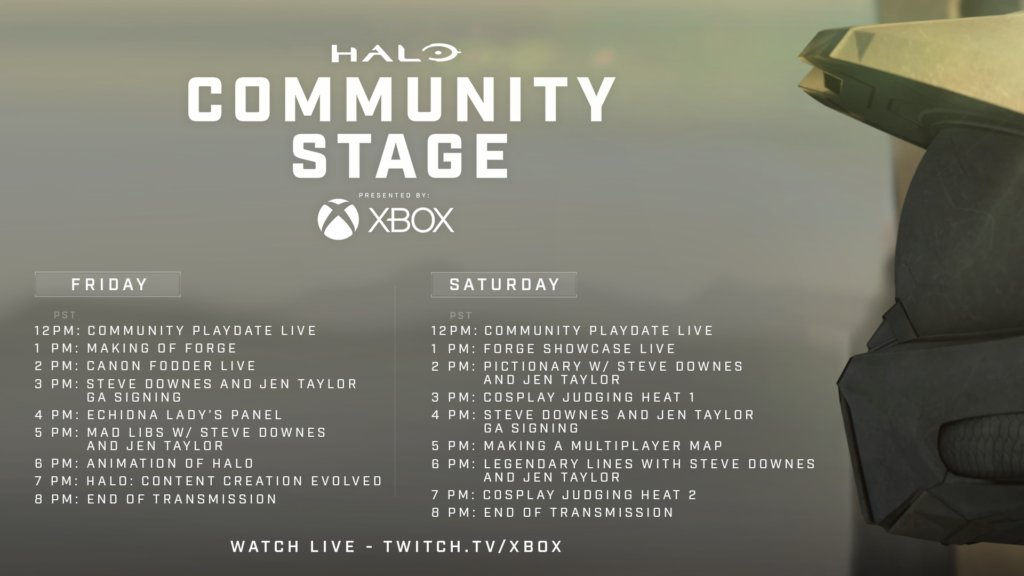 Halo World Championship 2022 Community Stage - Schedule