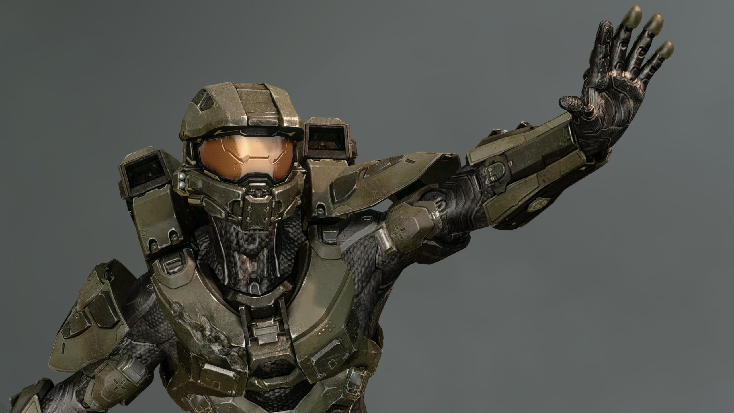 Halo 4 in-game screenshot of Master Chief waving