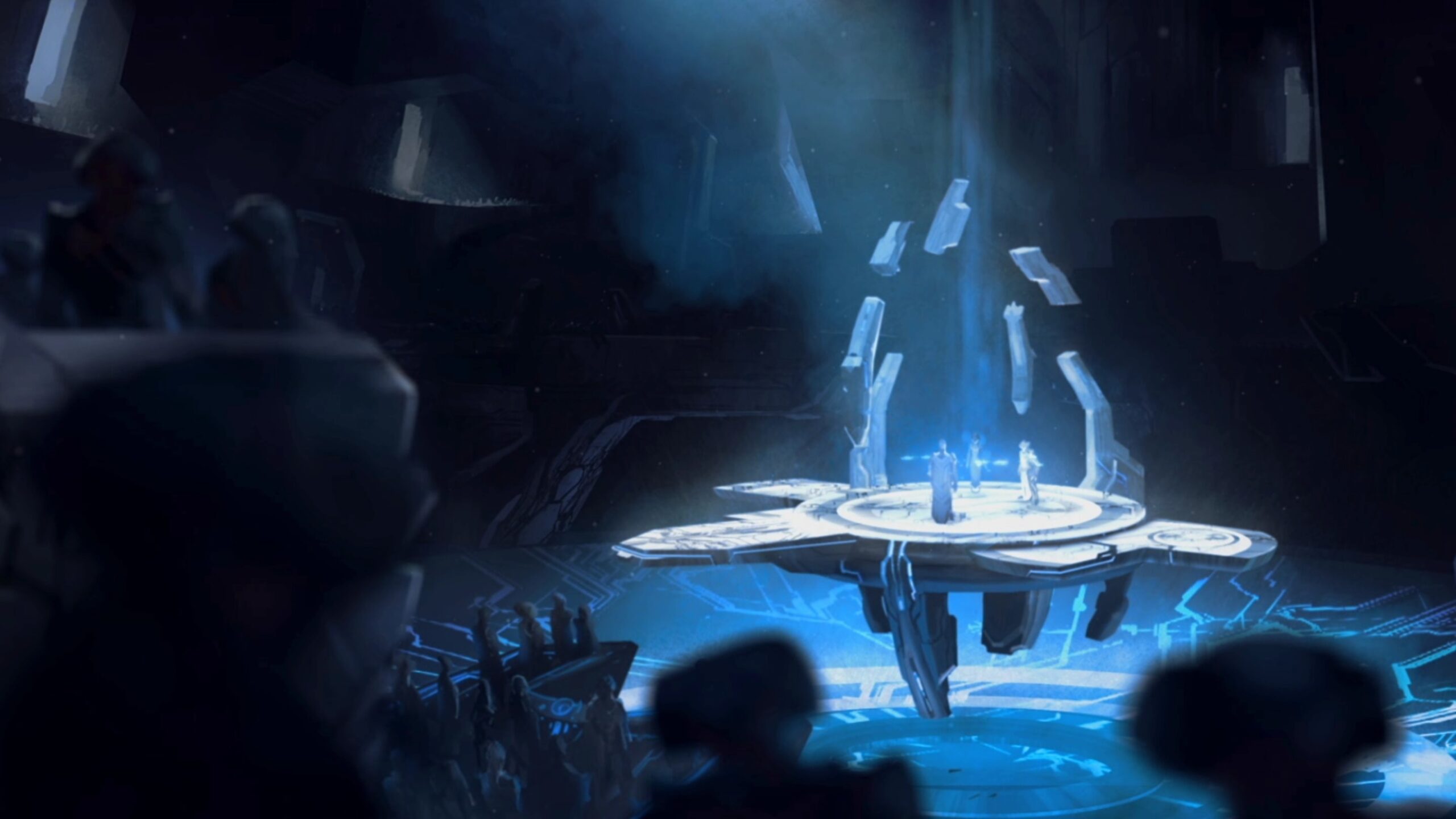 The Forerunner council gathered at Maethrillian to discuss their war with humanity in Halo 4's Terminals
