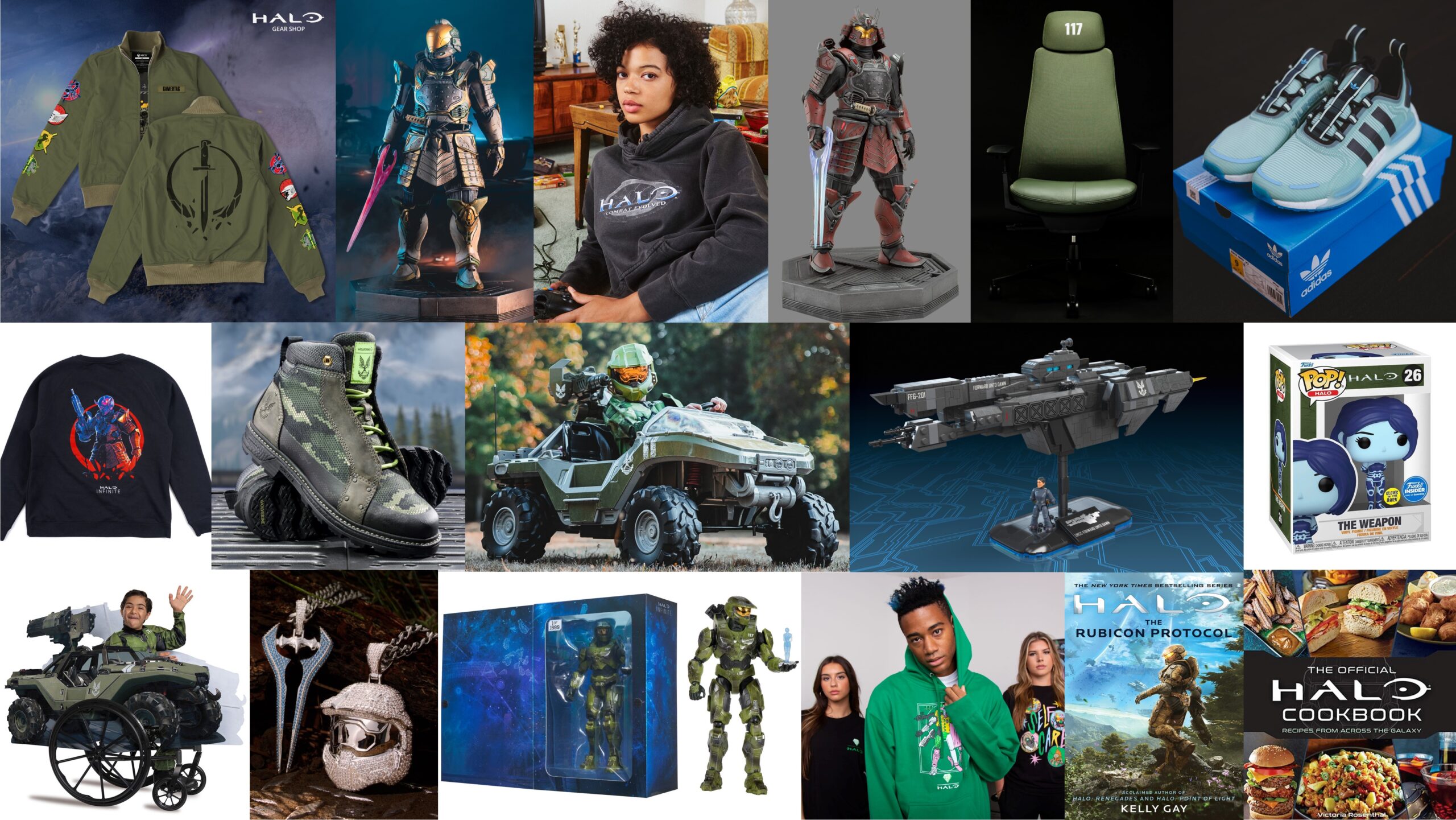 Halo Gear collage for 2022 products