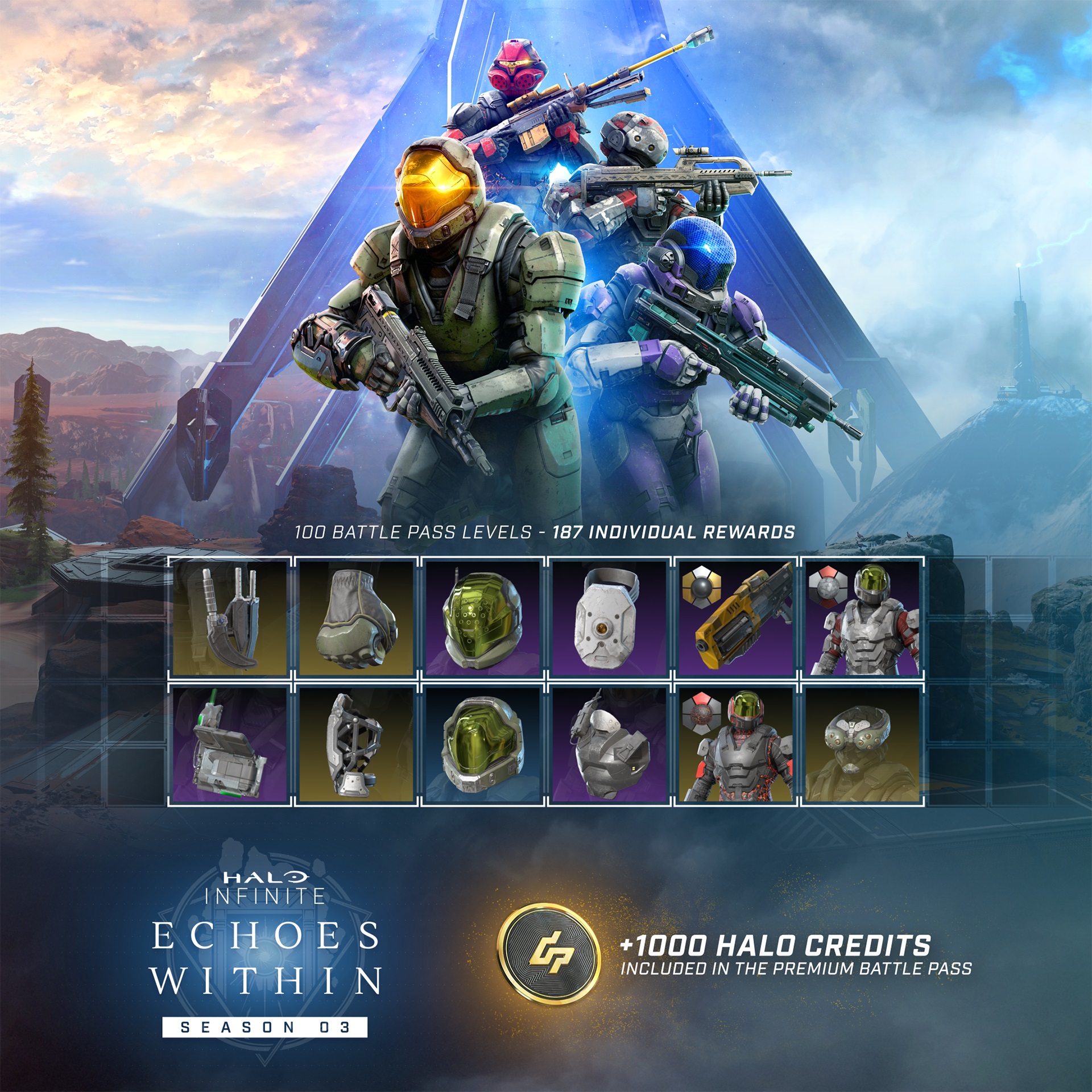 Preview of the Halo Infinite Season 3: Echoes Within Battle Pass