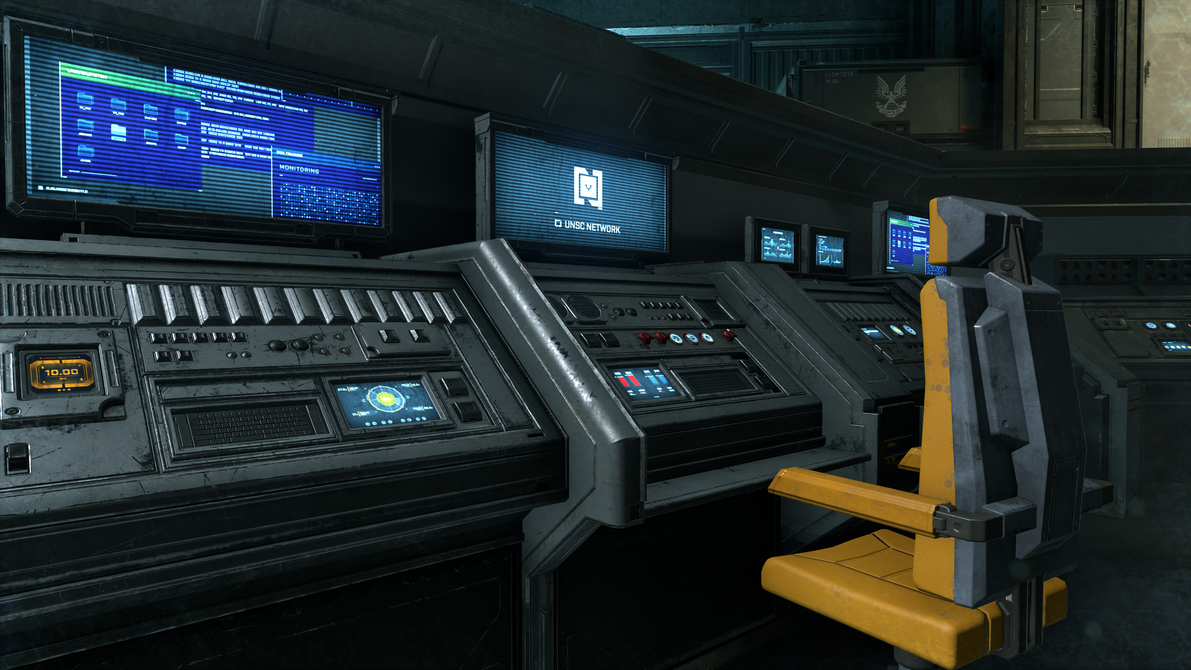 Halo Infinite screenshot of a computer terminal in the Avery J. Johnson Academy