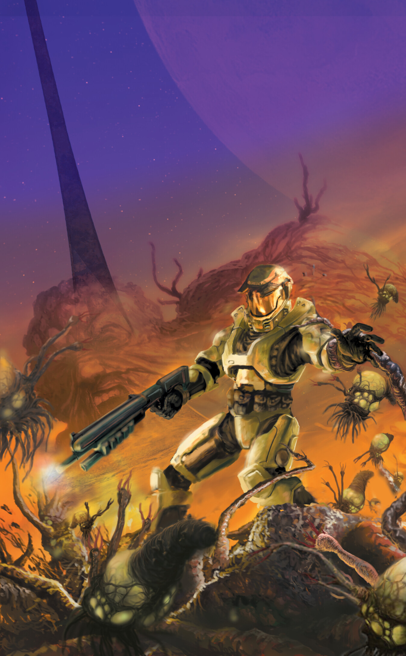 Original cover art of Halo: The Flood
