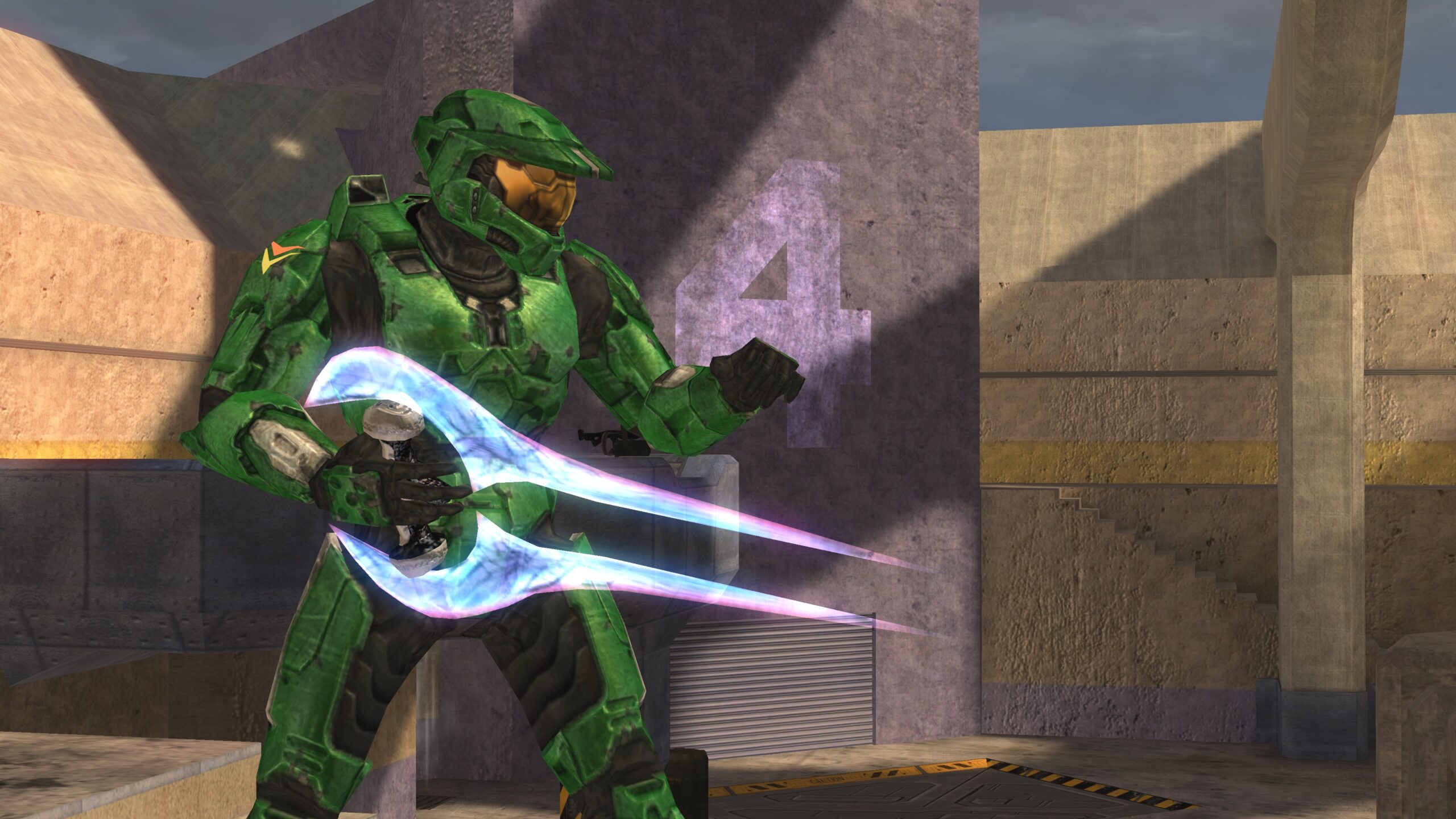Halo 2 screenshot of a "zombie" on Foundation