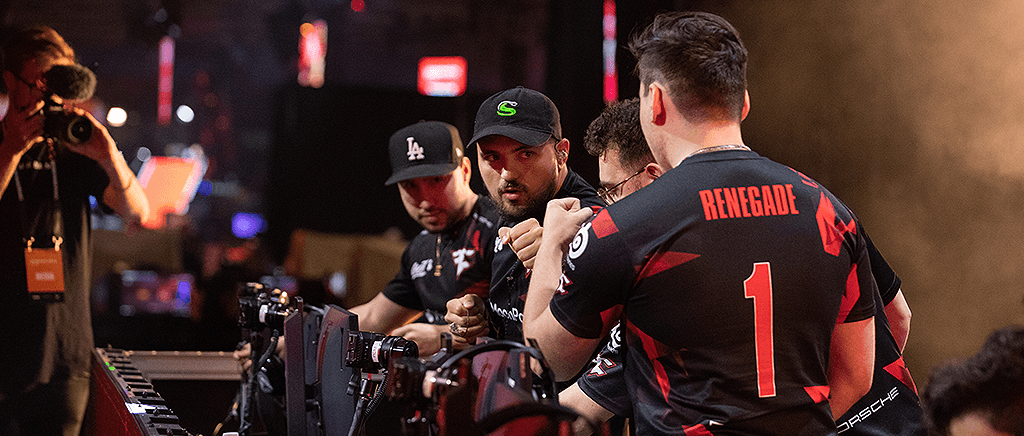 FaZe Clan celebrating a victory on the HCS mainstage