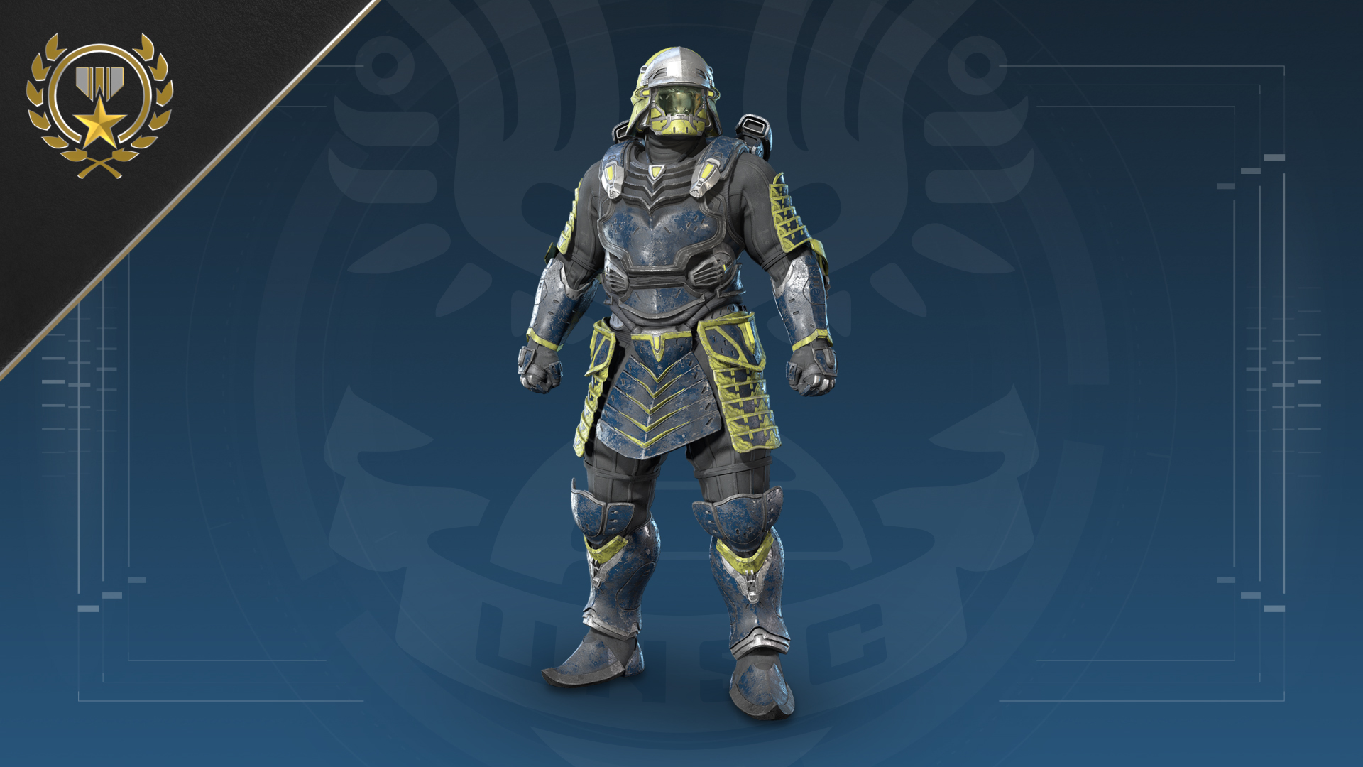 The blue and yellow highlit steel coating for the Yoroi Armor is the ultimate reward. 