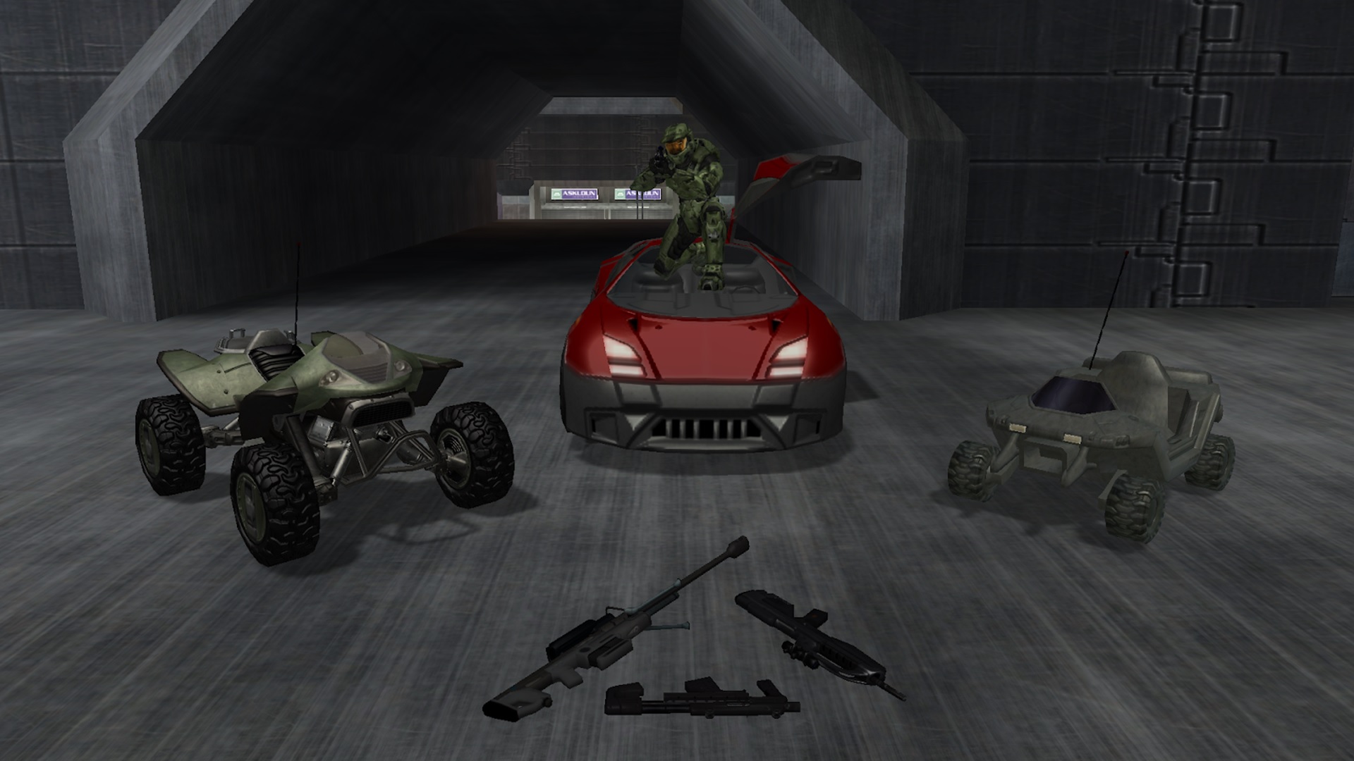 Digsite screenshot of restored vehicles in Halo 2