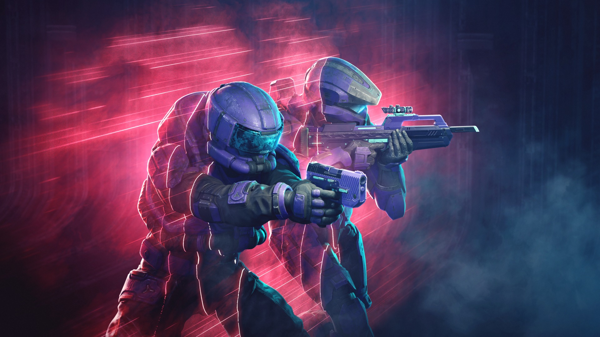 Halo Infinite key art for the Cyber Showdown II event