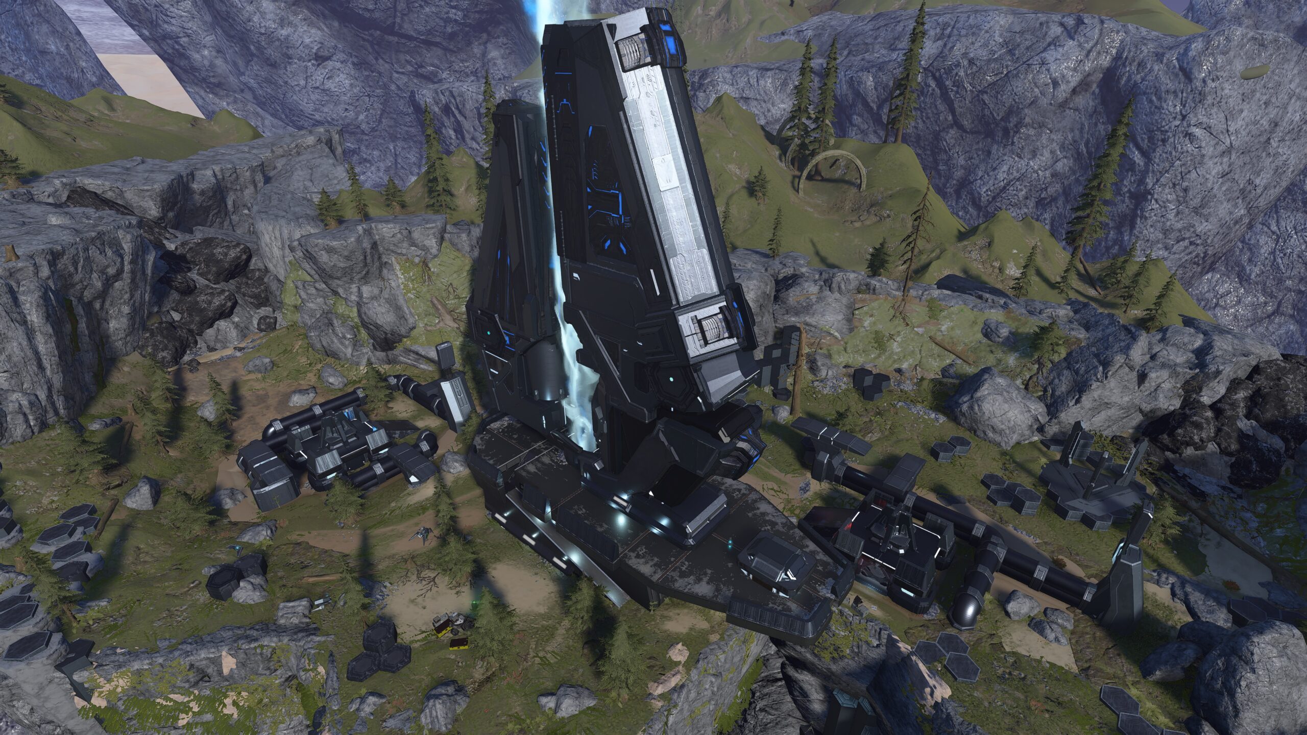 Halo Infinite screenshot of Alfa Halo map made in Forge