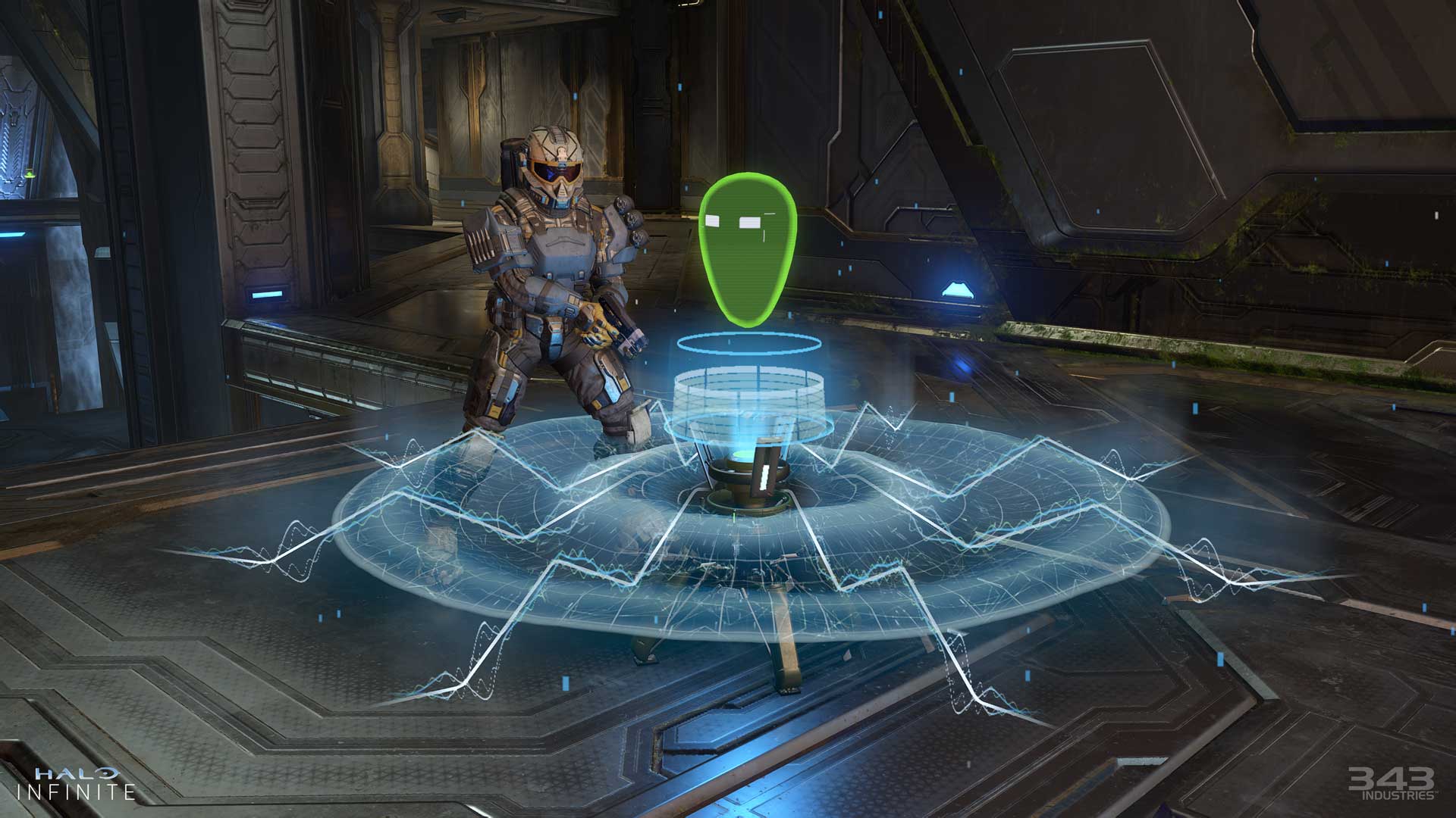 Spartan multiplayer playing Extraction in Halo Infinite. 