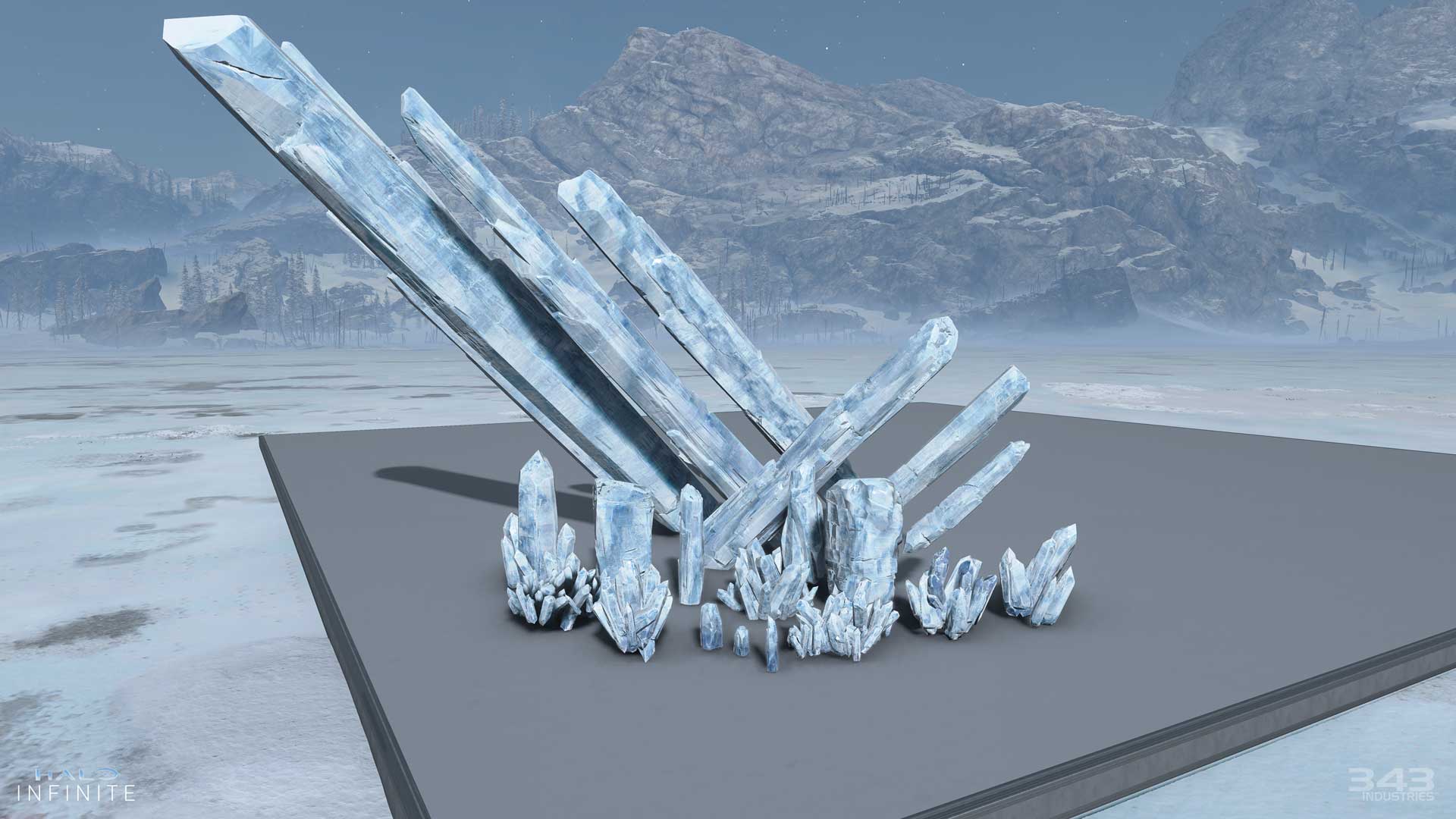 A screenshot of ice objects in Forge.