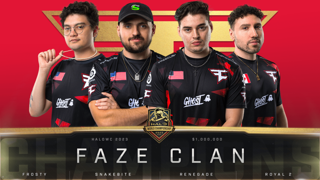 FaZe Clan - 2023 Halo World Champions (Frosty, Snakebite, Renegade, and Royal Two