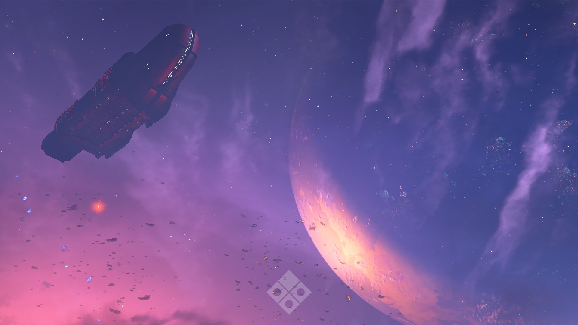 Halo Infinite screenshot of the Ghost of Barolon in the skies of Suban on the multiplayer map Prism