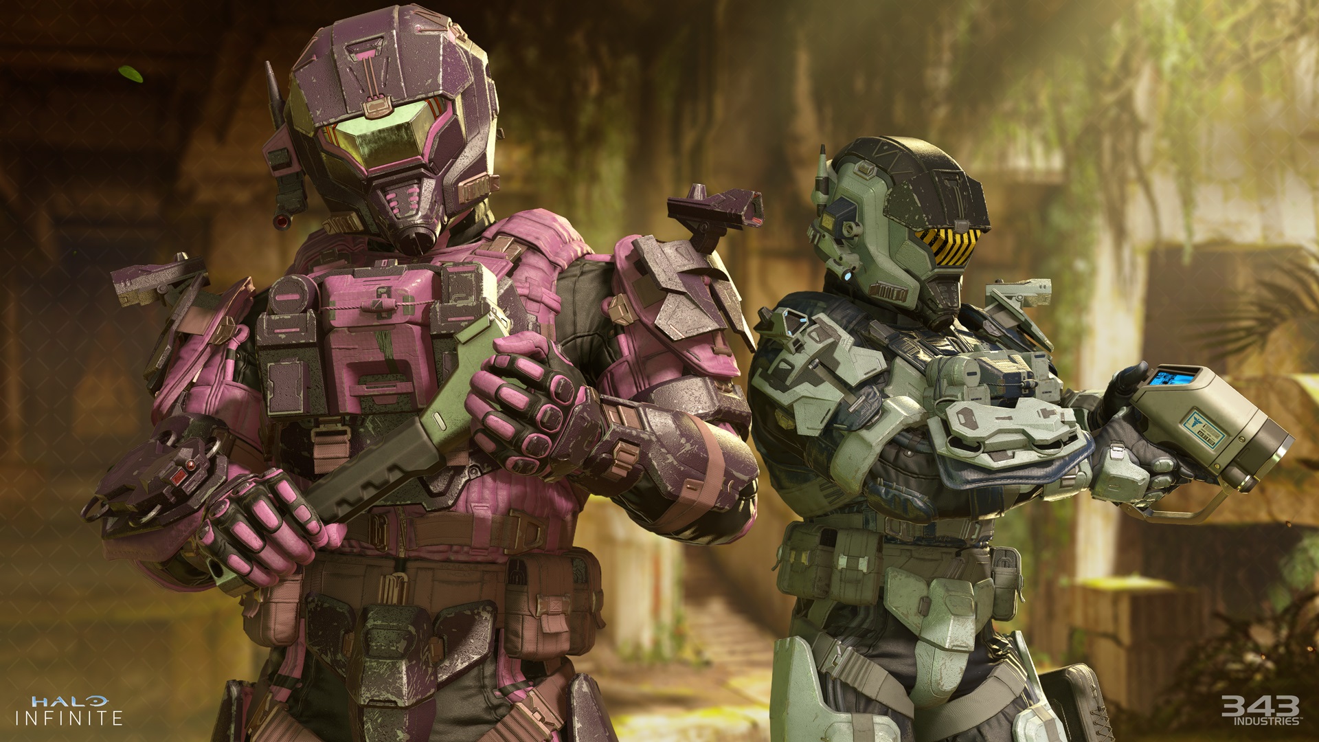 Combined Arms Operation press kit image showing two Spartans clad in Operation-themed armor
