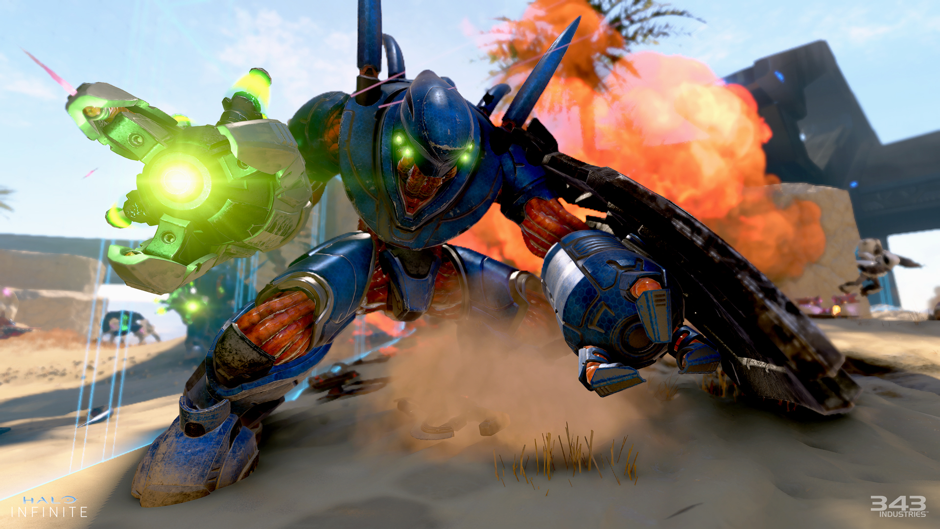 Halo Infinite screenshot of a Hunter in Firefight: KOTH