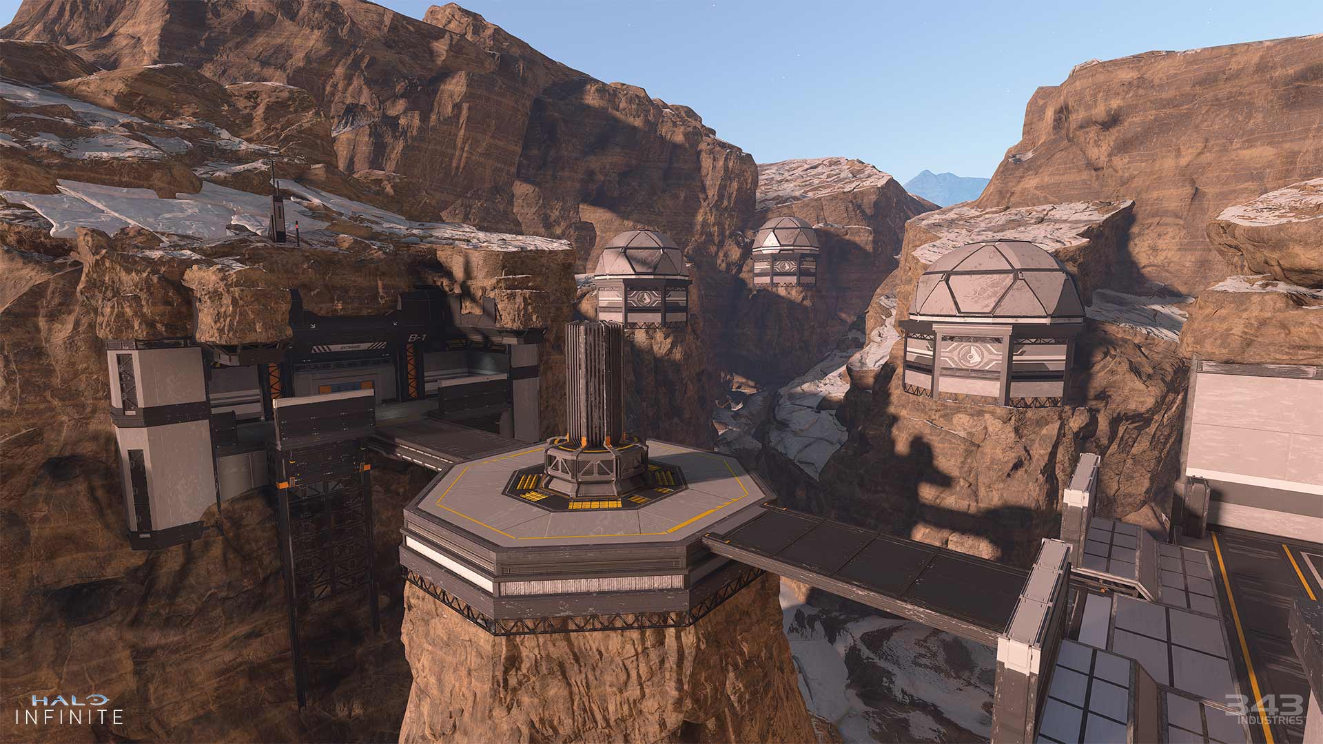 Husky Raid map "Outlook" created in Halo Infinite Forge.