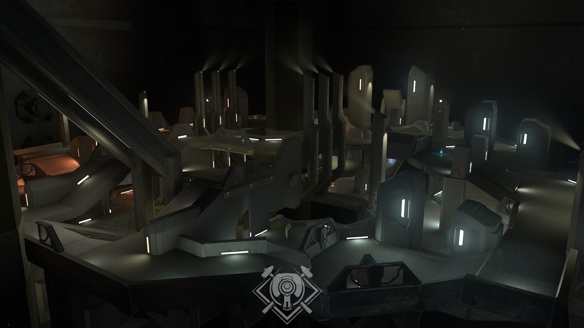 Forge Features module image of the map Purgatory created in Halo Infinite's Forge