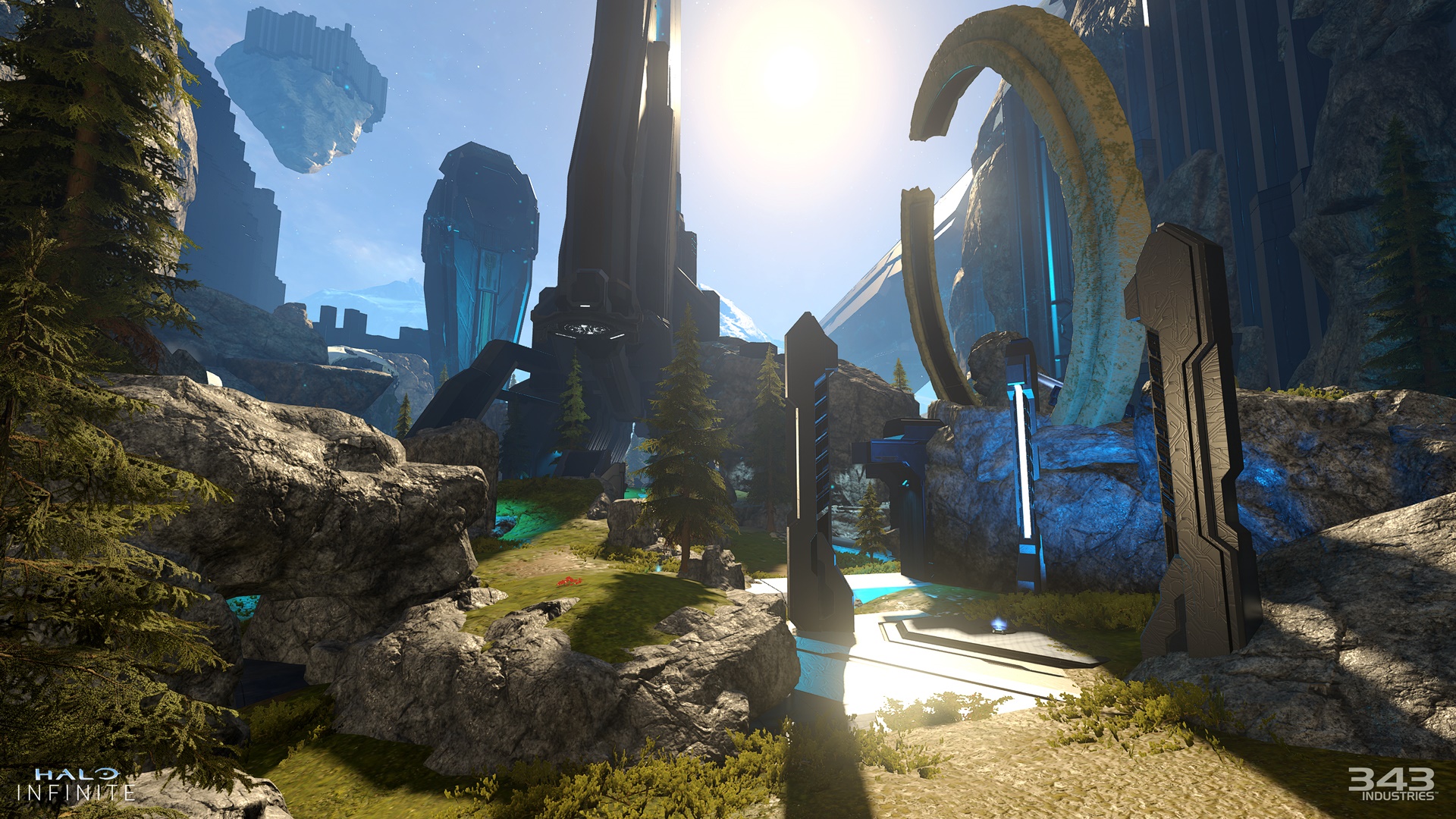 Halo Infinite screenshot of the map Thunderhead