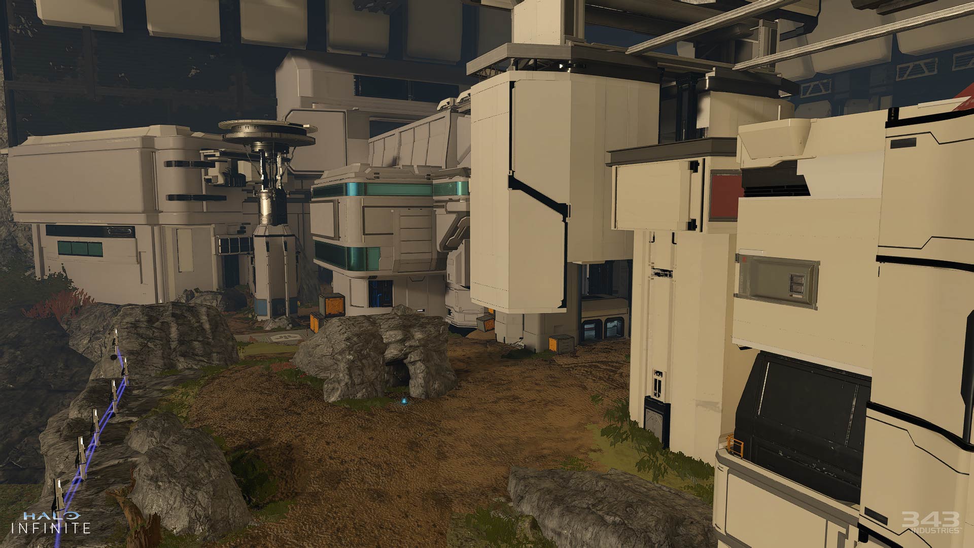 Halo 4's map "Harvest" recreated in Halo Infinite's Forge