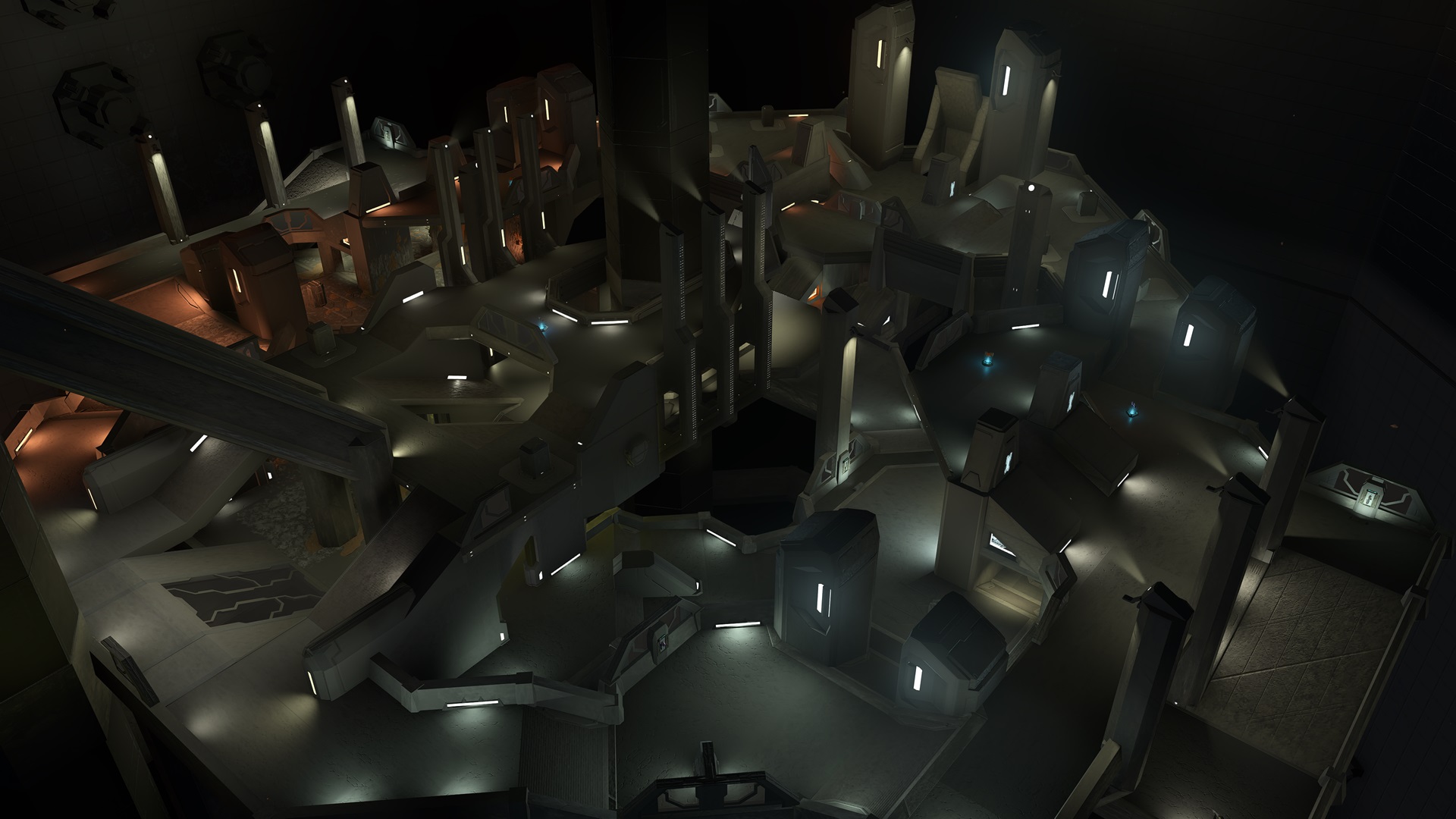 Halo Infinite screenshot of the Forge map Purgatory