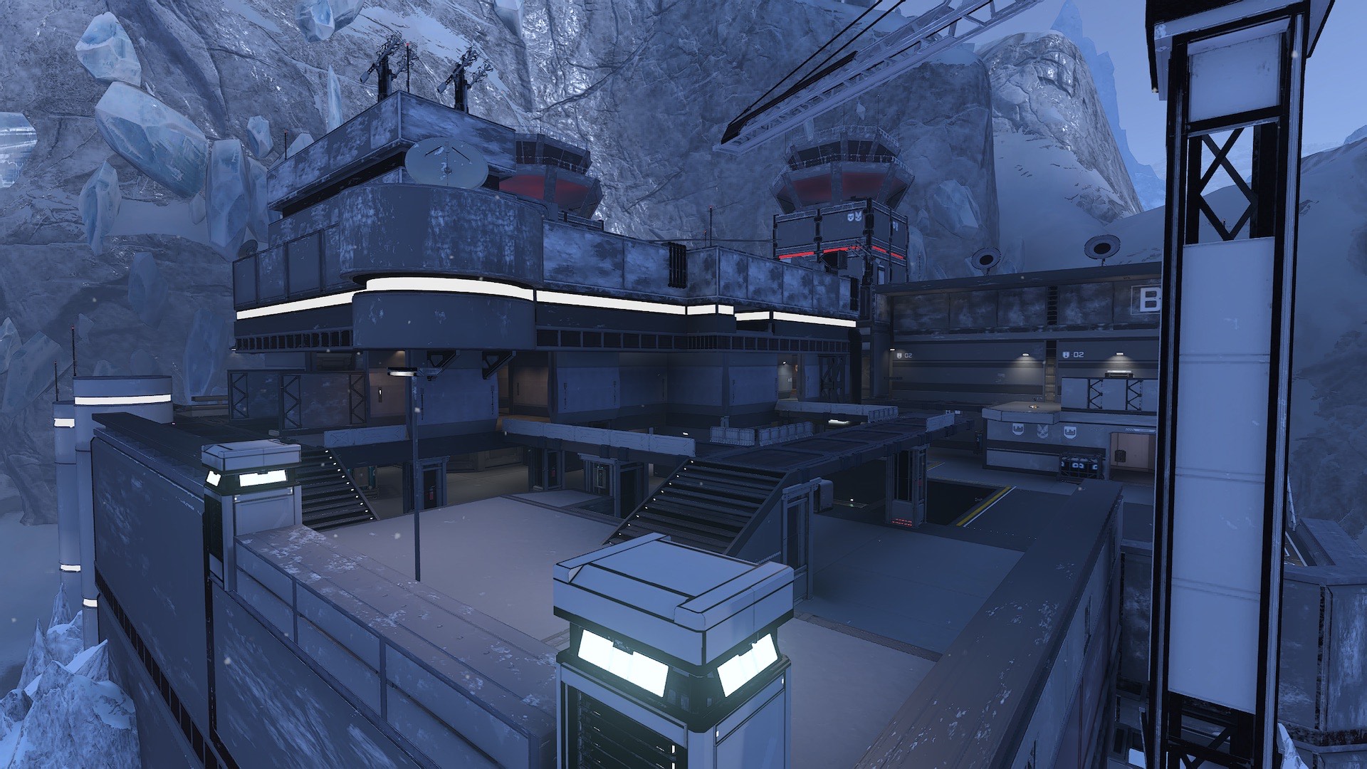 Screenshot of Halo Infinite map, Interference.