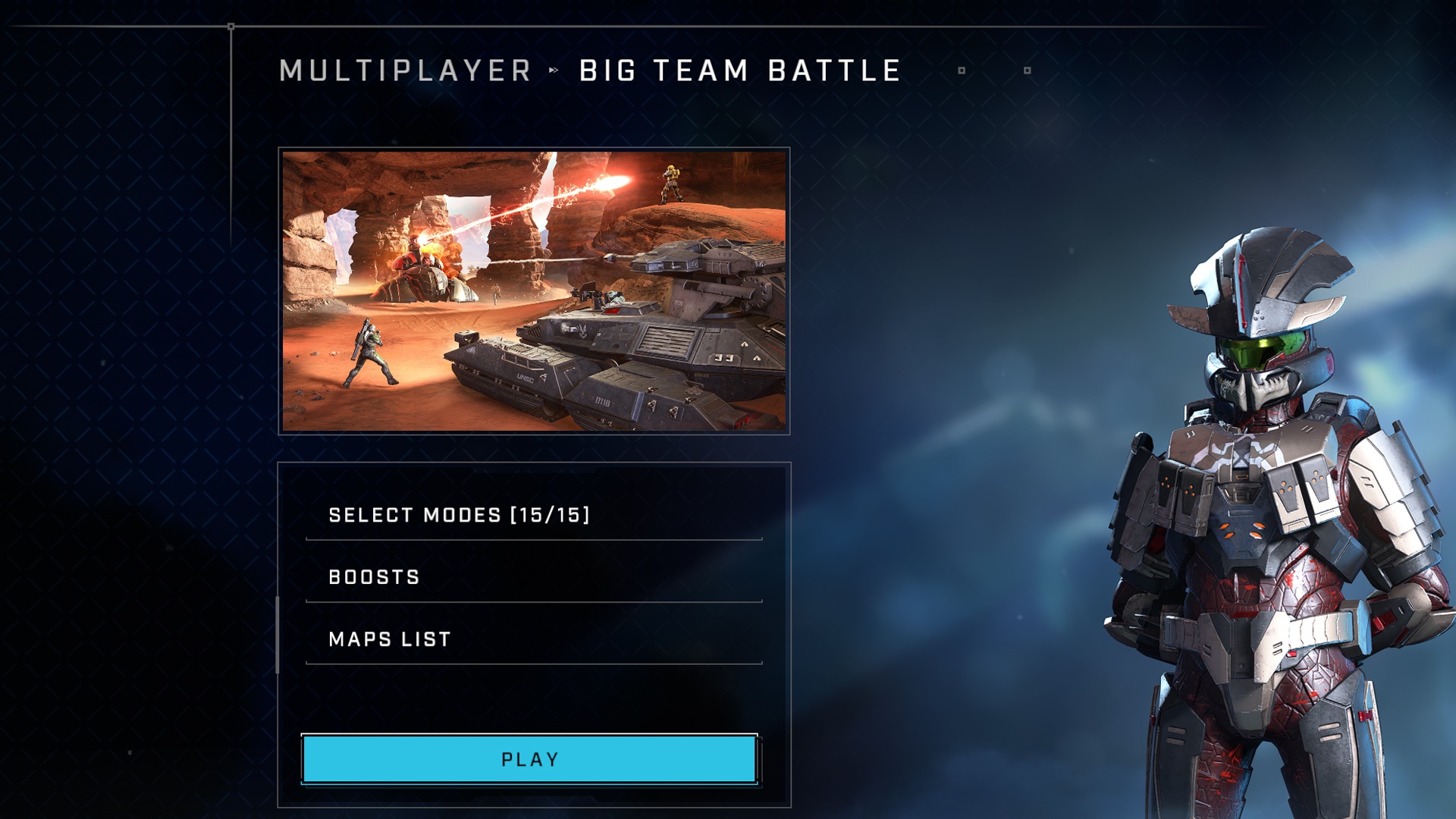 Halo Infinite Match Composer screenshot for BTB showing number of modes selected