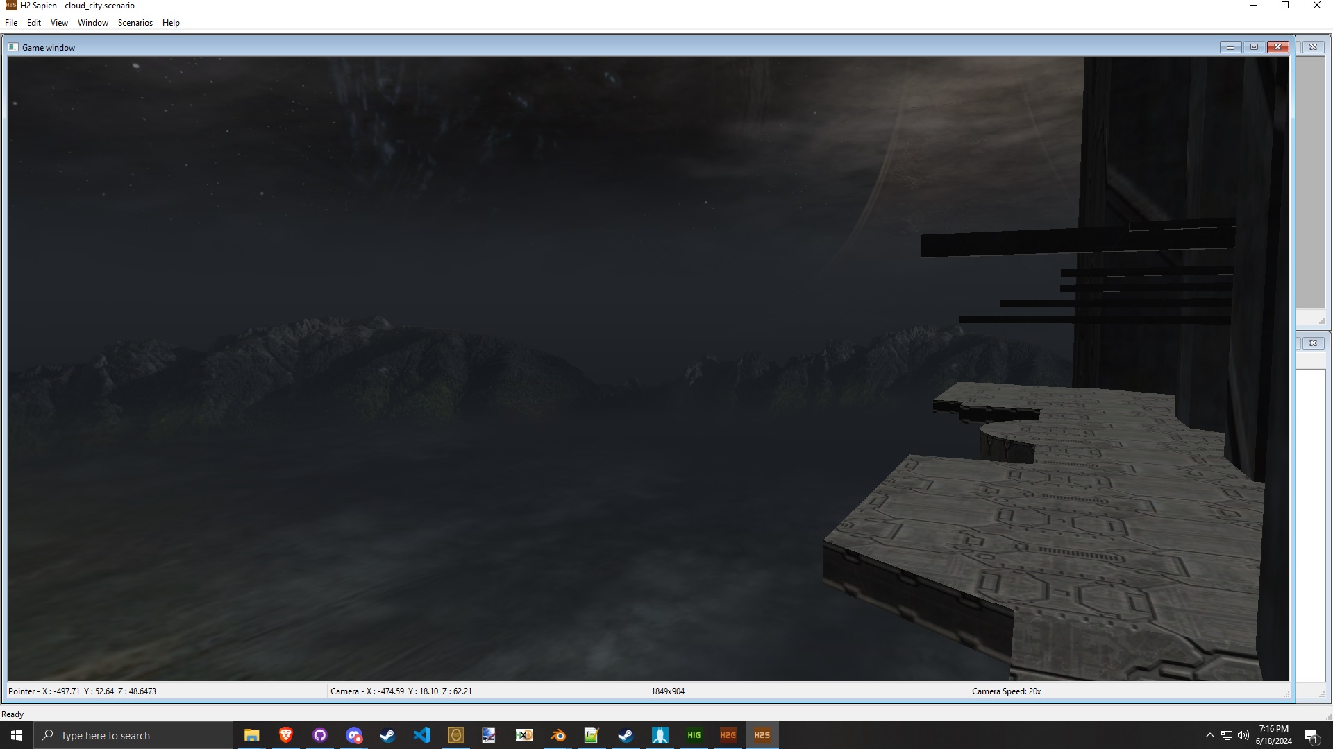 Screenshot of Cloud City map