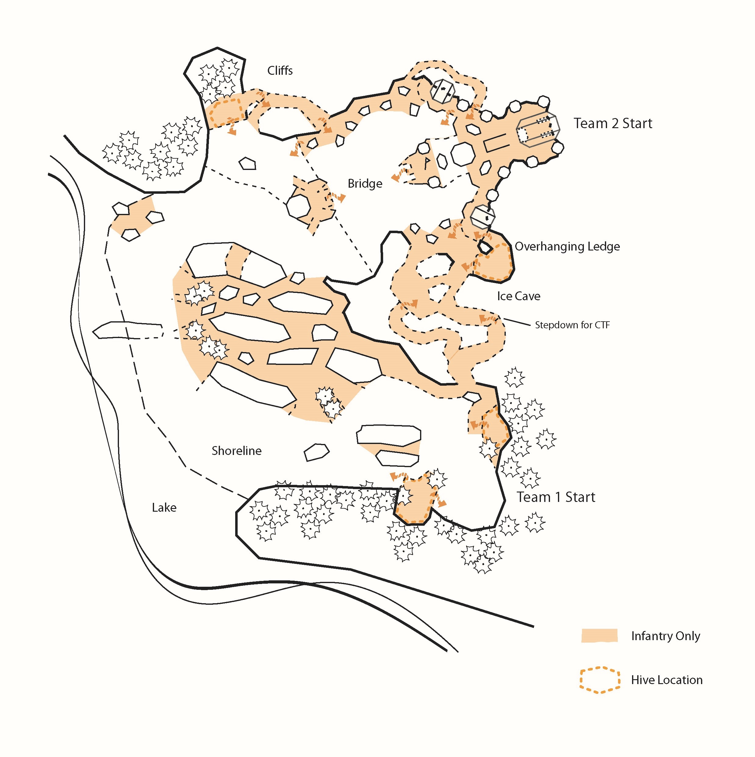 Map layout infantry areas