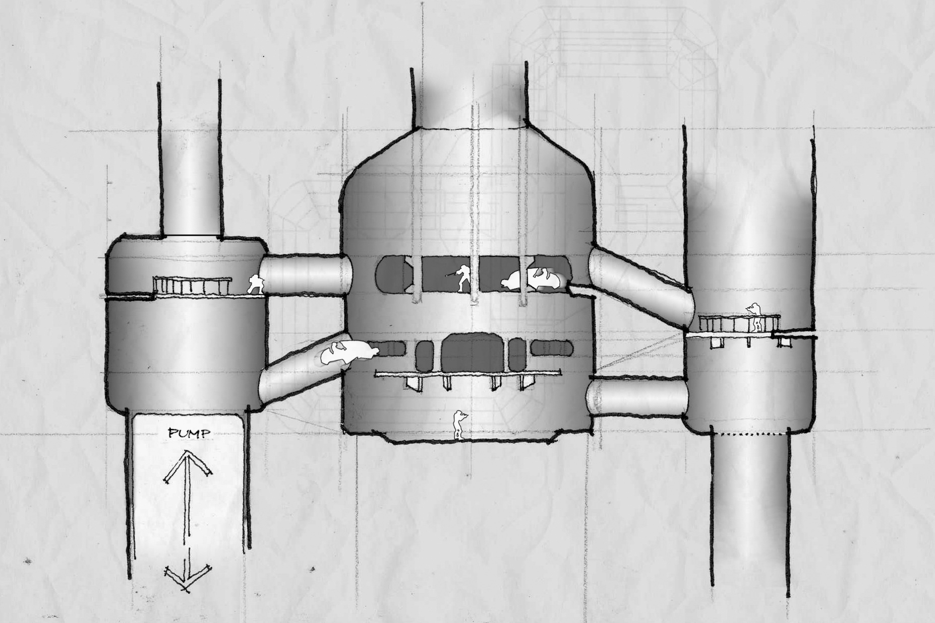 Pump Haus elevation plan. (Bungie concept art.)