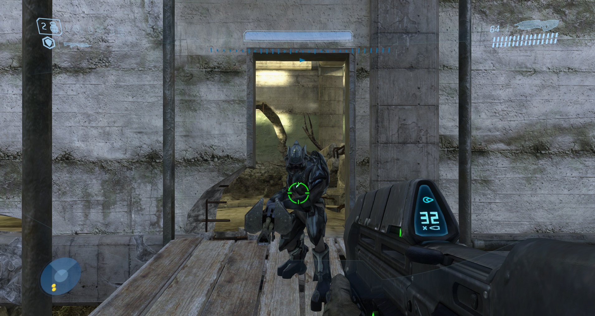 Screenshot of old Spartan HUD in Halo 3