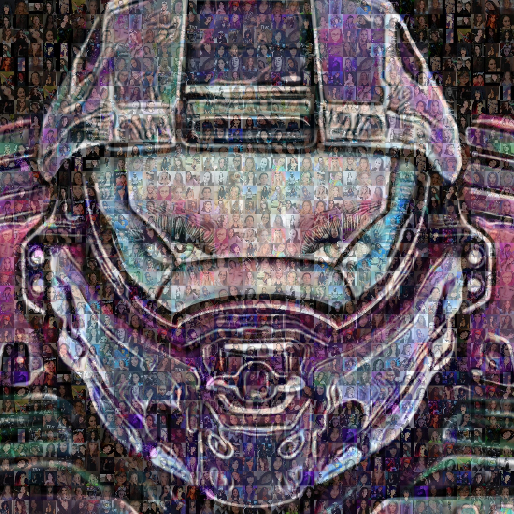 Women of Halo mosaic consisting of many profile pictures of women in the Halo community