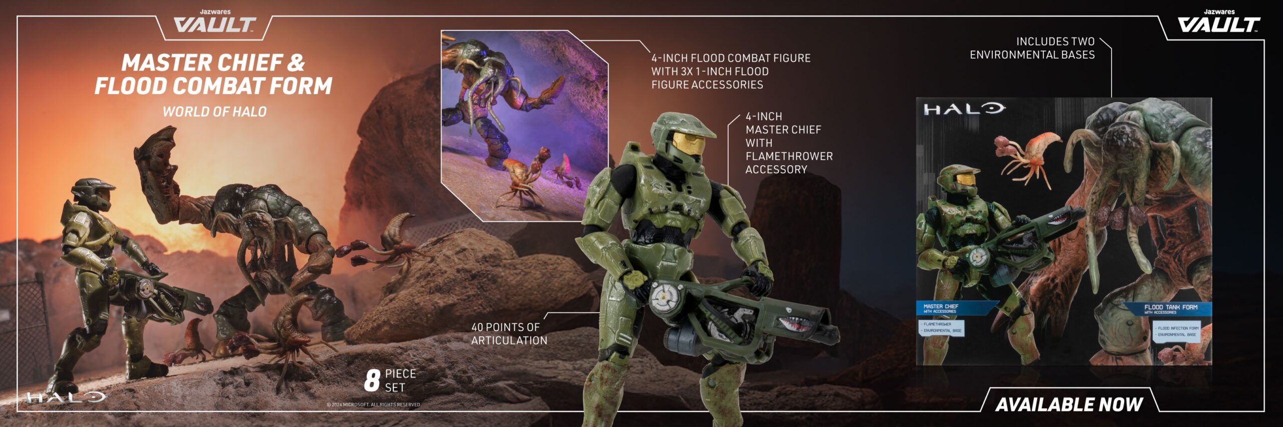 Image de l'ensemble Master Chief contre le Flood du Jazwares Vault