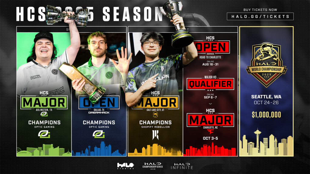 HCS 2025 Season - Buy Tickets Now at halo.gg/tickets