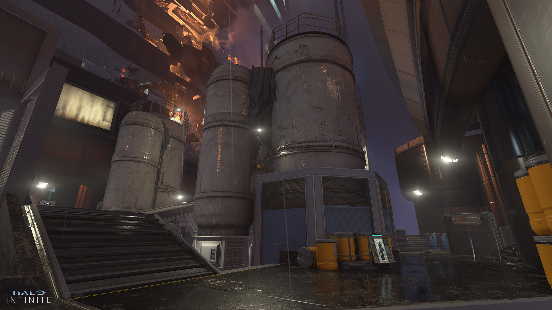 Extermination map "Collateral" made in Halo Infinite Forge