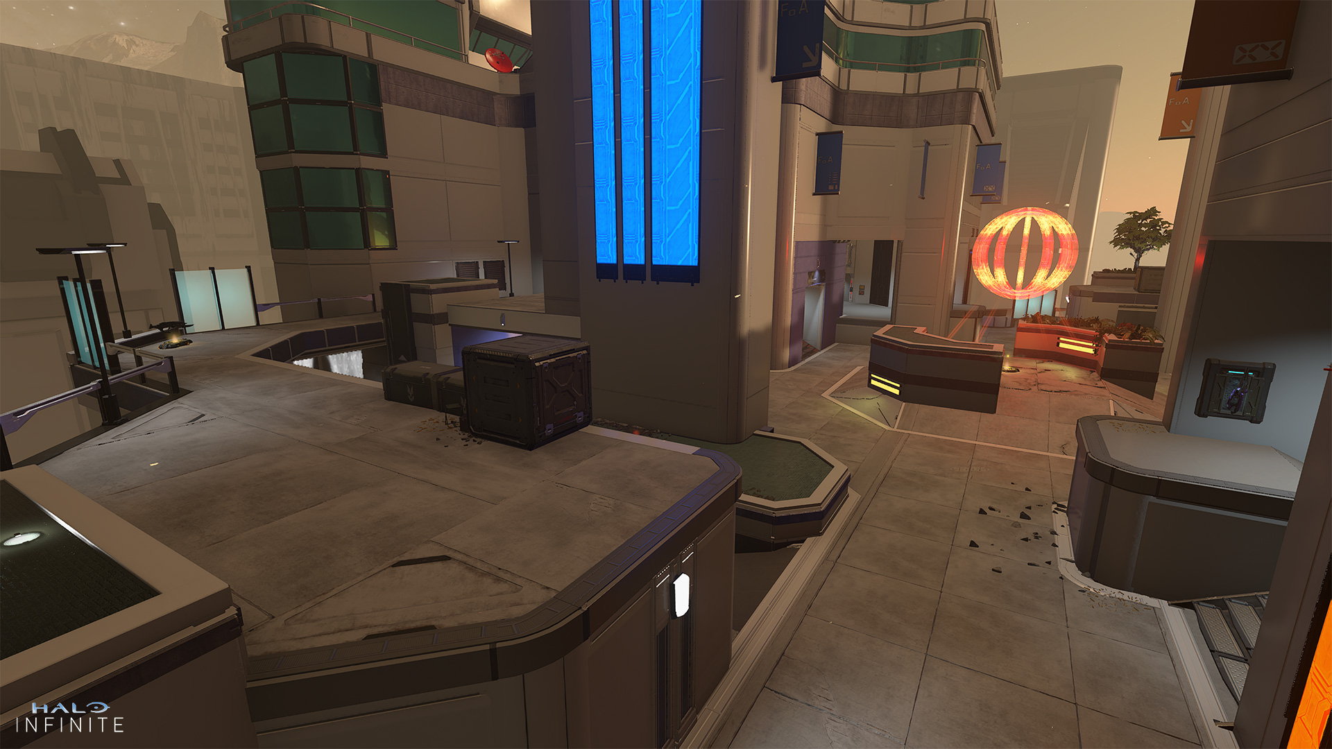 Halo Infinite Extermination map created in Forge.